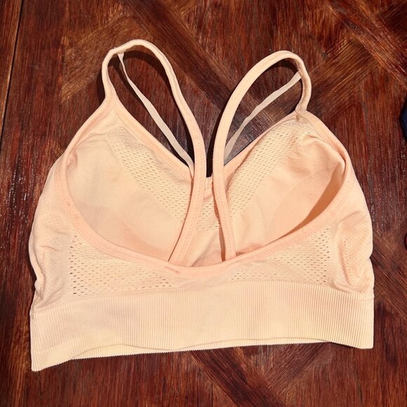 Nike Dri-Fit Sports Bra M Peach Racerback - Picture 2 of 7